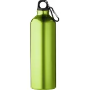Aluminiowa butelka na wodę Oregon z karabińczykiem o pojemności 770 ml, zielony