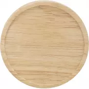 Ceramiczny kubek Hearth z drewnianym wiekiem/spodeczkiem, czarny, biały