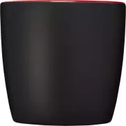 Kubek ceramiczny Riviera, czarny, czerwony
