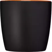 Kubek ceramiczny Riviera, czarny, pomarańczowy
