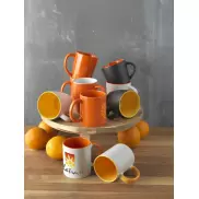 Kubek ceramiczny Riviera, czarny, pomarańczowy
