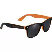 Okulary przeciwsłoneczne Sun Ray z dwoma kolorowymi wstawkami, pomarańczowy, czarny