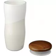 Dwuwarstwowy kubek ceramiczny Reno o pojemności 370 ml, biały