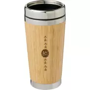 Kubek Bambus z bambusowym wykończeniem o pojemności 450 ml, brazowy