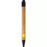 Długopis bambusowy Borneo, piasek pustyni, czarny