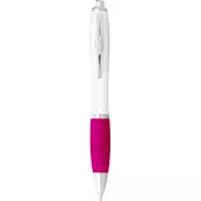 Długopis Nash czarny wkład, biały, różowy