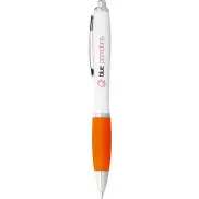 Długopis Nash czarny wkład, biały, pomarańczowy