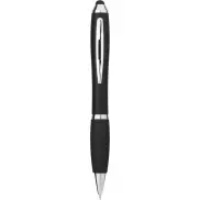 Długopis z kolorowym stylusem i czarnym uchwytem Nash, czarny