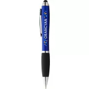 Długopis z kolorowym stylusem i czarnym uchwytem Nash, niebieski, czarny