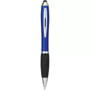 Długopis z kolorowym stylusem i czarnym uchwytem Nash, niebieski, czarny
