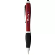 Długopis z kolorowym stylusem i czarnym uchwytem Nash, czerwony, czarny