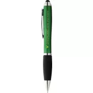 Długopis z kolorowym stylusem i czarnym uchwytem Nash, zielony, czarny