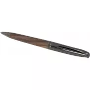 Długopis Loure z drewnianym korpusem, czarny, brazowy