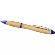 Bambusowy długopis Nash, piasek pustyni, niebieski