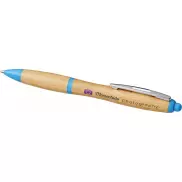 Bambusowy długopis Nash, piasek pustyni, niebieski