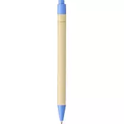 Długopis Berk z kartonu z recyklingu i plastiku kukurydzianego, niebieski