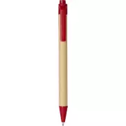 Długopis Berk z kartonu z recyklingu i plastiku kukurydzianego, czerwony