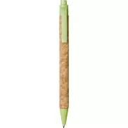 Długopis Midar z korka i słomy pszennej, piasek pustyni, zielony