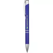 Aluminiowy długopis automatyczny Moneta, niebieski
