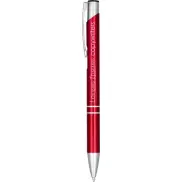 Długopis automatyczny Moneta z anodyzowanego aluminium, czerwony
