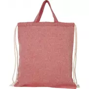 Plecak Pheebs z bawełnianym sznurkiem ściągającym z recyklingu o gramaturze 150 g/m², czerwony