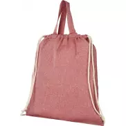 Plecak Pheebs z bawełnianym sznurkiem ściągającym z recyklingu o gramaturze 150 g/m², czerwony