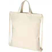Plecak Pheebs z bawełnianym sznurkiem ściągającym z recyklingu o gramaturze 210 g/m², piasek pustyni