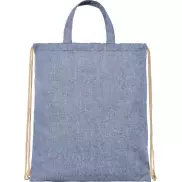 Plecak Pheebs z bawełnianym sznurkiem ściągającym z recyklingu o gramaturze 210 g/m², niebieski