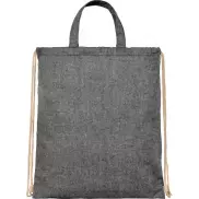 Plecak Pheebs z bawełnianym sznurkiem ściągającym z recyklingu o gramaturze 210 g/m², czarny