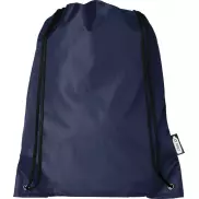 Plecak Oriole ze sznurkiem ściągającym z recyklowanego plastiku PET, niebieski