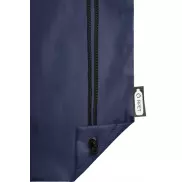 Plecak Oriole ze sznurkiem ściągającym z recyklowanego plastiku PET, niebieski