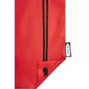 Plecak Oriole ze sznurkiem ściągającym z recyklowanego plastiku PET, czerwony