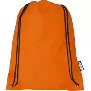 Plecak Oriole ze sznurkiem ściągającym z recyklowanego plastiku PET, pomarańczowy