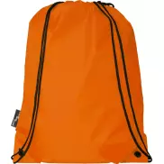 Plecak Oriole ze sznurkiem ściągającym z recyklowanego plastiku PET, pomarańczowy