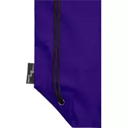 Plecak Oriole ze sznurkiem ściągającym z recyklowanego plastiku PET, fioletowy