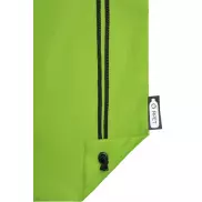 Plecak Oriole ze sznurkiem ściągającym z recyklowanego plastiku PET, zielony