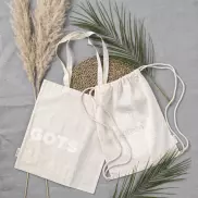Orissa  plecak ściągany sznurkiem z bawełny organicznej z certyfikatem GOTS o gramaturze 100 g/m², piasek pustyni
