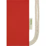 Orissa  plecak ściągany sznurkiem z bawełny organicznej z certyfikatem GOTS o gramaturze 100 g/m², czerwony