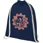 Orissa  plecak ściągany sznurkiem z bawełny organicznej z certyfikatem GOTS o gramaturze 100 g/m², niebieski