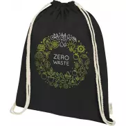 Orissa  plecak ściągany sznurkiem z bawełny organicznej z certyfikatem GOTS o gramaturze 100 g/m², czarny