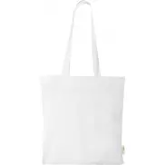 Orissa  torba na zakupy z bawełny organicznej z certyfikatem GOTS o gramaturze 100 g/m², biały