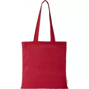 Orissa  torba na zakupy z bawełny organicznej z certyfikatem GOTS o gramaturze 100 g/m², czerwony