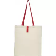 Składana torba na zakupy Nevada wykonana z bawełny o gramaturze 100 g/m², piasek pustyni, czerwony