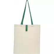 Składana torba na zakupy Nevada wykonana z bawełny o gramaturze 100 g/m², piasek pustyni, zielony