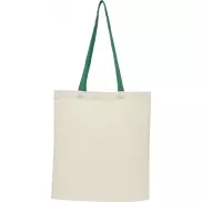 Składana torba na zakupy Nevada wykonana z bawełny o gramaturze 100 g/m², piasek pustyni, zielony