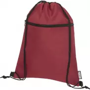 Plecak Ross  ściągany sznurkiem z plastiku z recyclingu, czerwony