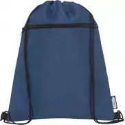 Plecak Ross  ściągany sznurkiem z plastiku z recyclingu, niebieski