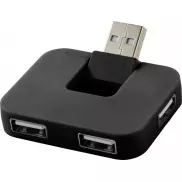 Rozdzielacz USB Gaia 4-portowy, czarny