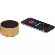 Bambusowy głośnik Cosmos z funkcją Bluetooth®, piasek pustyni, czarny