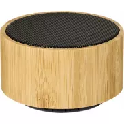 Bambusowy głośnik Cosmos z funkcją Bluetooth®, piasek pustyni, czarny